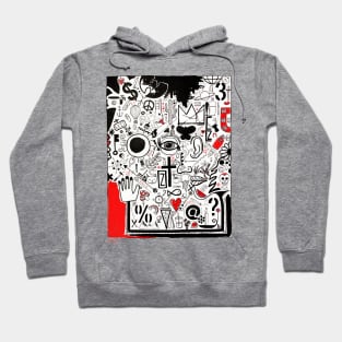 Mijumi Full Page Doodle 1 Black Hoodie